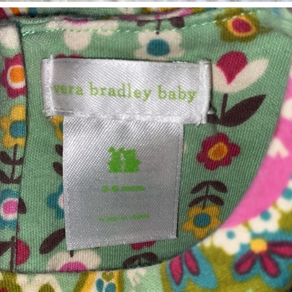 🌸Vera Bradley Two Piece Outfit Size 3/6 Months - Picture 2 of 3